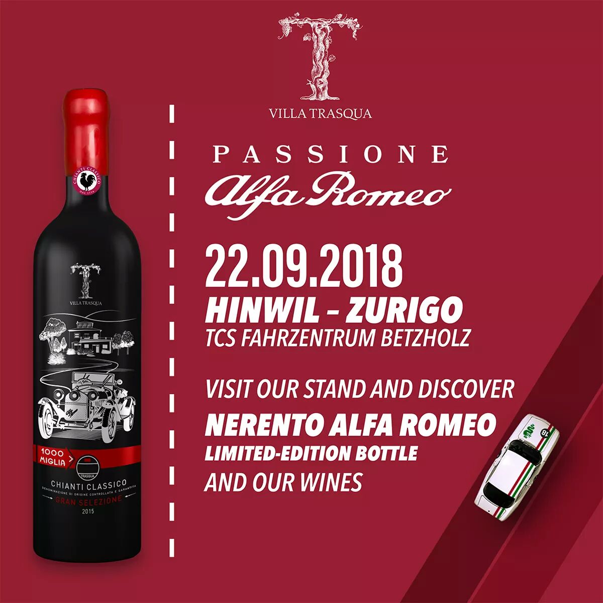 Villa Trasqua premium sponsor di Passione Alfa Romeo