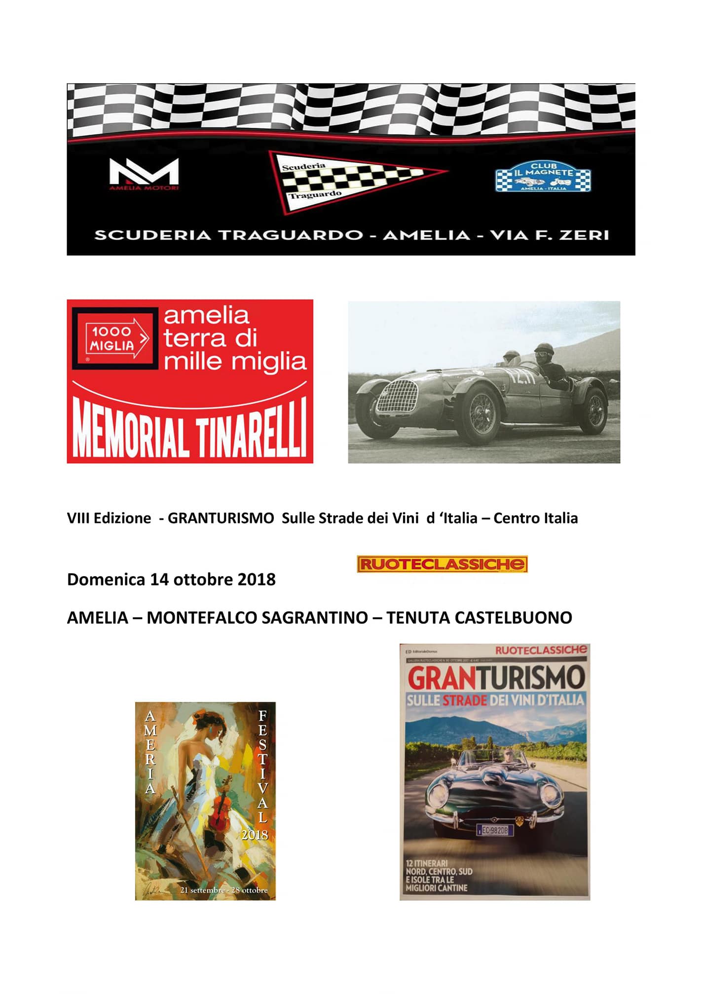 Memorial Tinarelli 2018…Motori, Arte e Sapori in terra Umbra