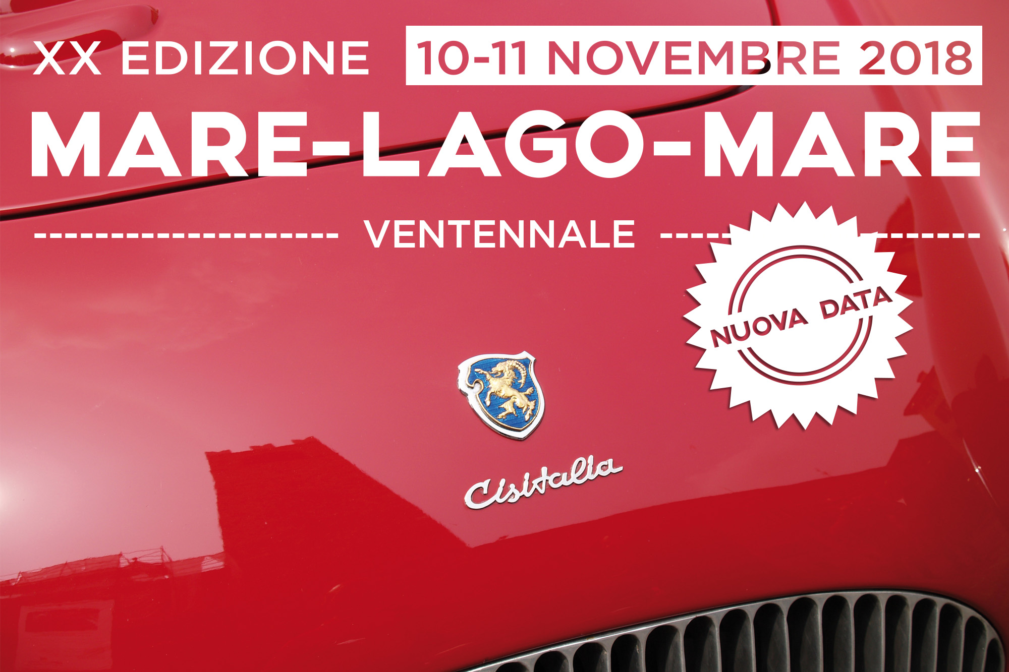 Mare-Lago-Mare 2018: 10 e 11 novembre le nuove date