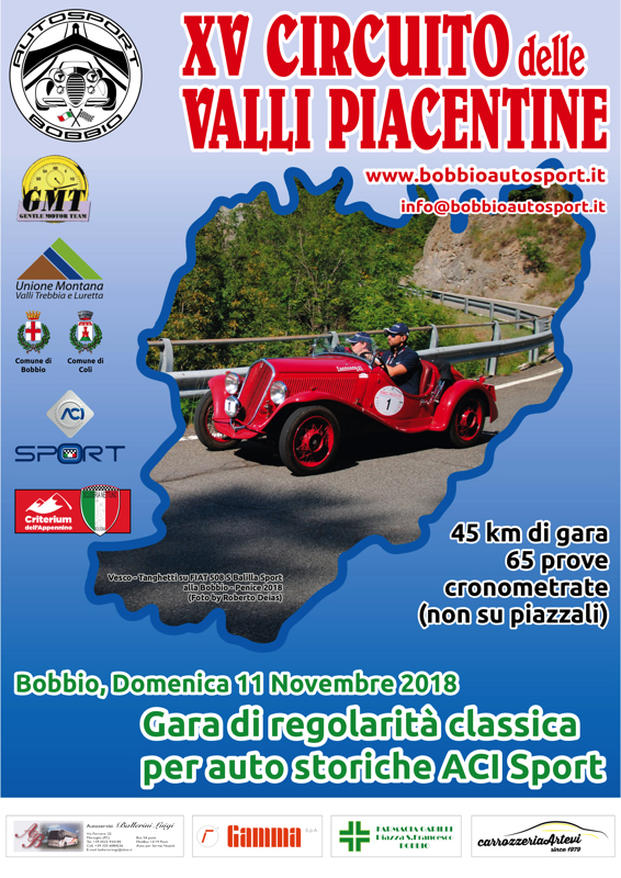 Scaldate i motori per il XV Circuito delle Valli Piacentine
