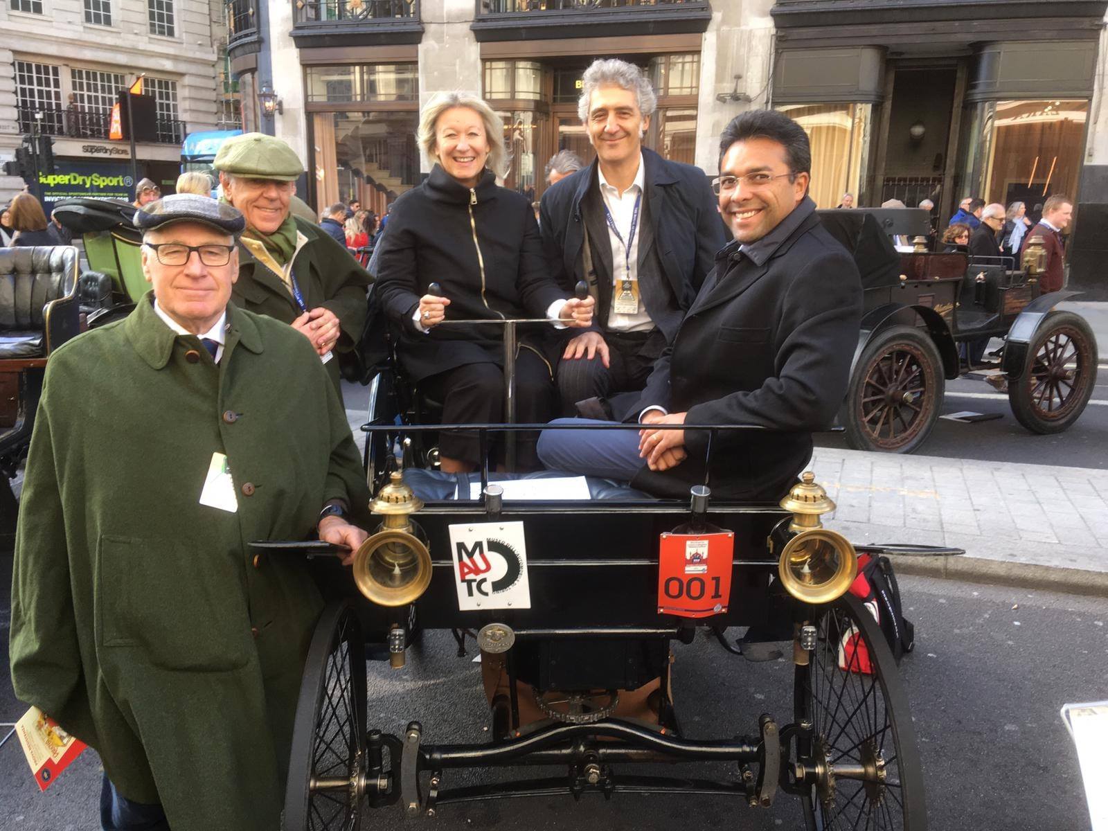 Il MAUTO e la Peugeot Tipo 3 pronti per la partenza della London to Brighton Veteran Run Car 2018