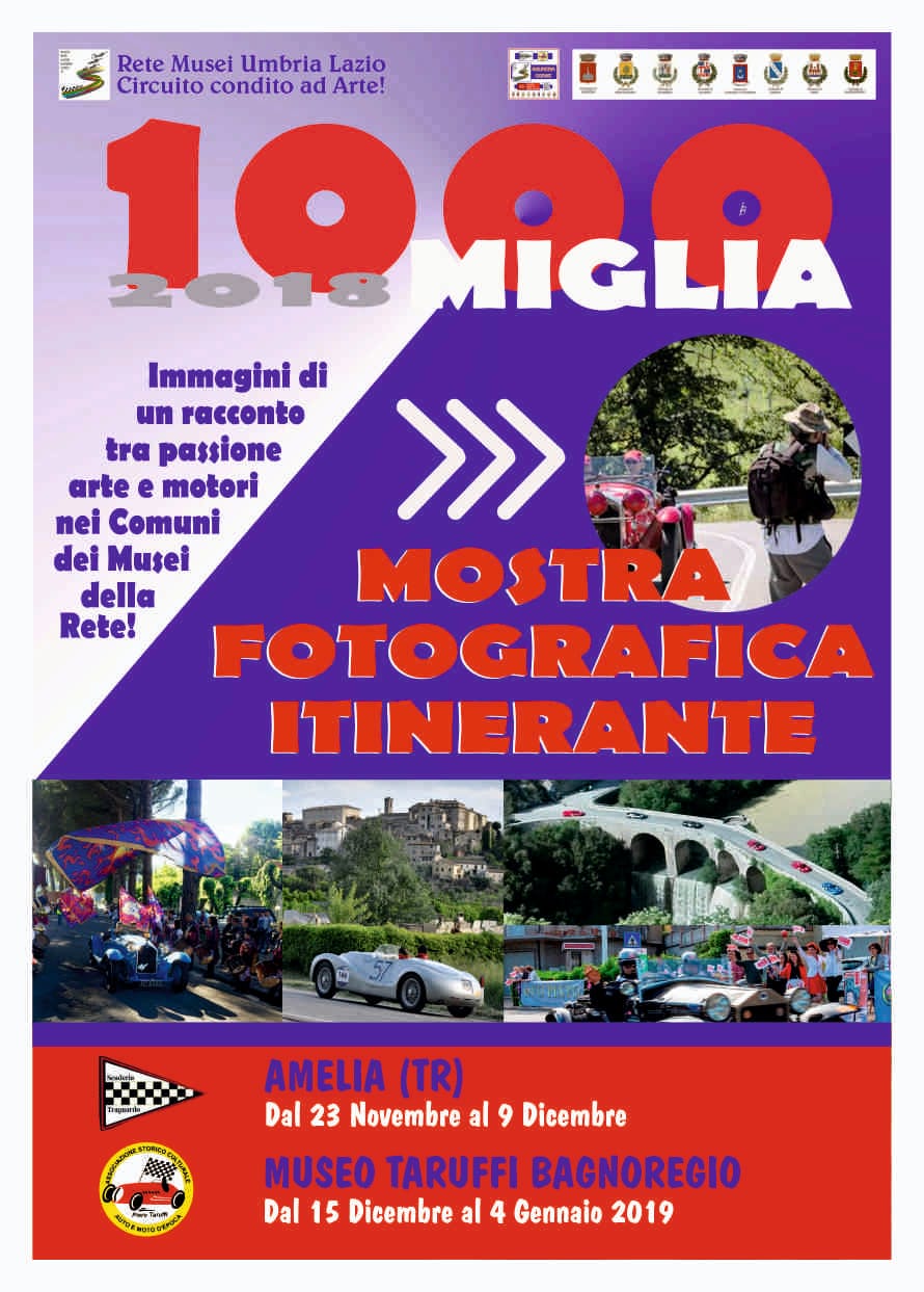Amelia celebra il passaggio della Mille Miglia 2018 con una mostra Fotografica