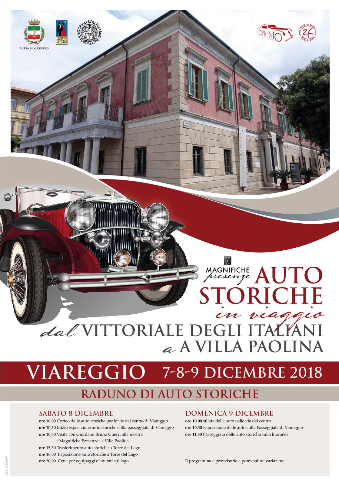 Auto storiche in viaggio: dal Vittoriale degli italiani a Villa Paolina