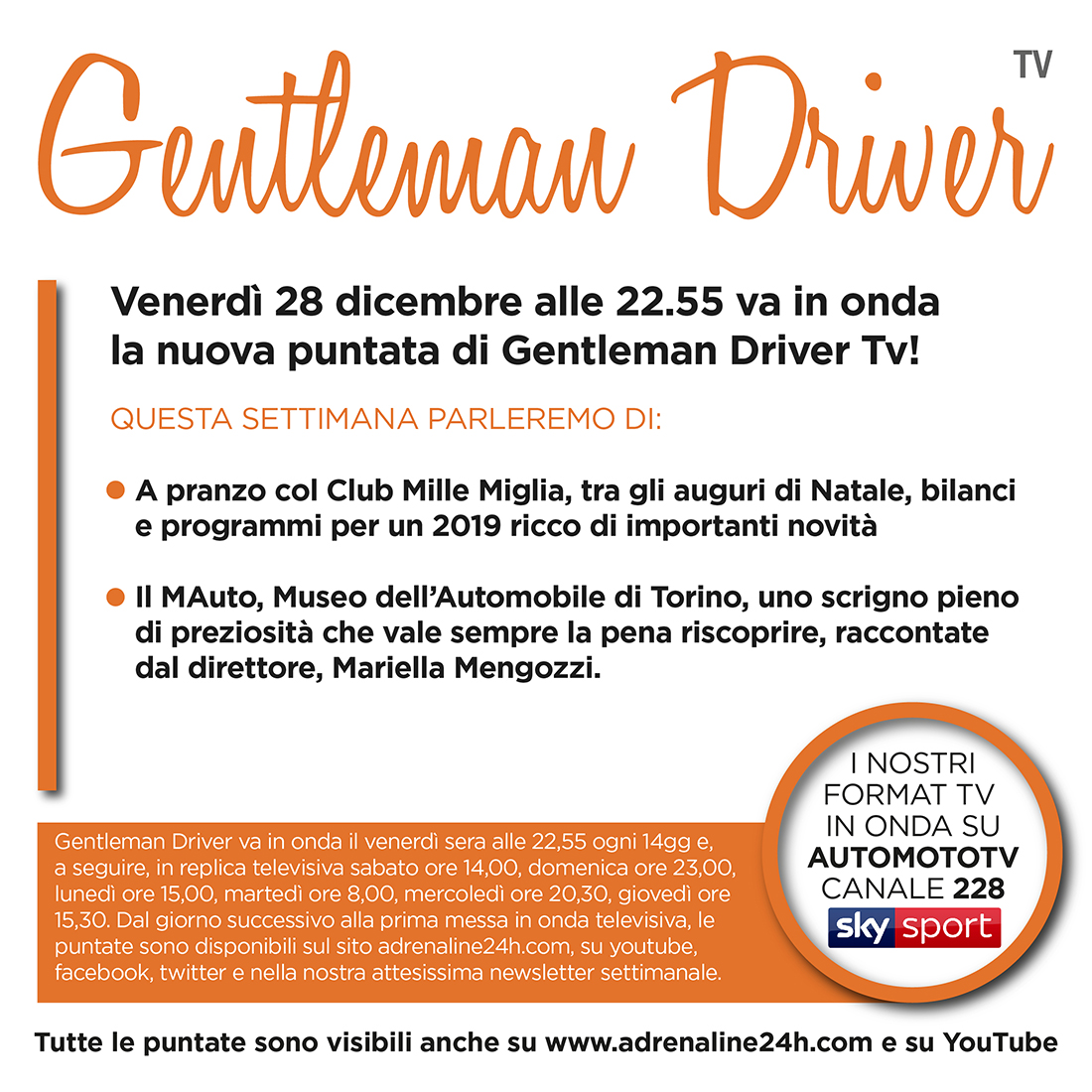 Adrenaline24h & Gentleman Driver TV augurano Buon Natale!!!
