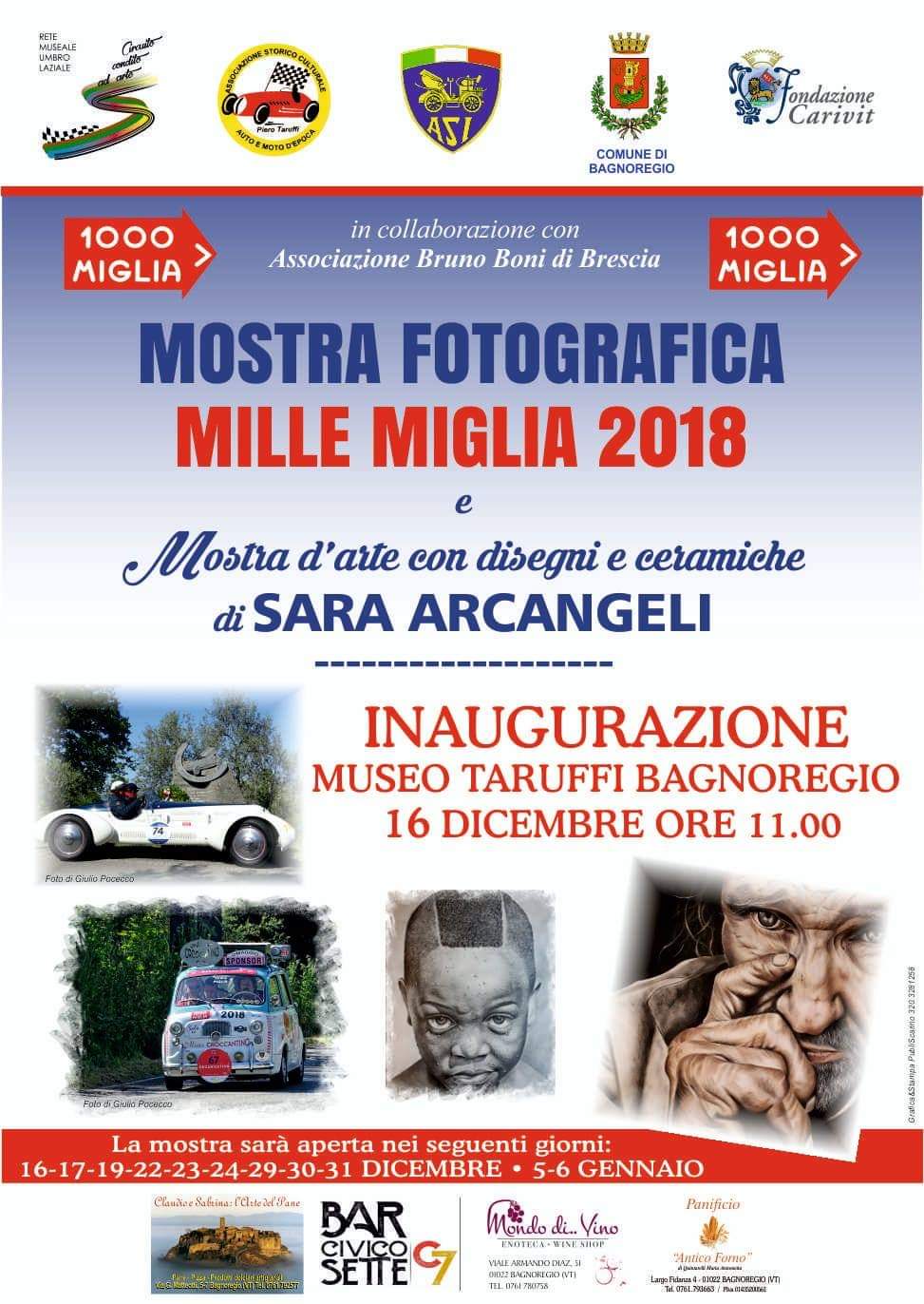 La Mostra Fotografica “Mille Miglia 2018” arriva al Museo Piero Taruffi di Bagnoregio