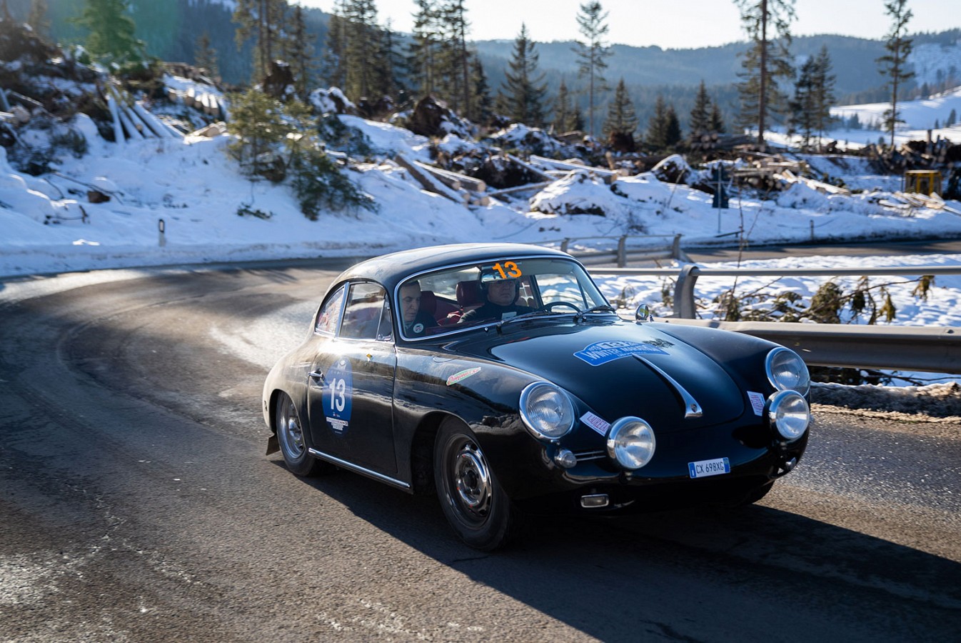 Winter Marathon 2019, trionfano Barcella-Ghidotti su Porsche 356 C Coupé del 1963