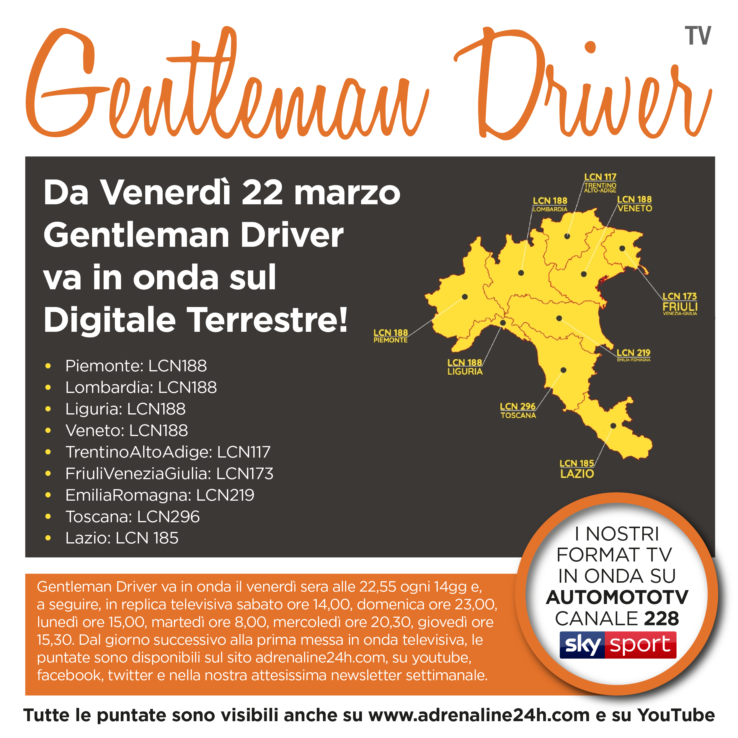 Gentleman Driver TV sbarca sul Digitale Terrestre