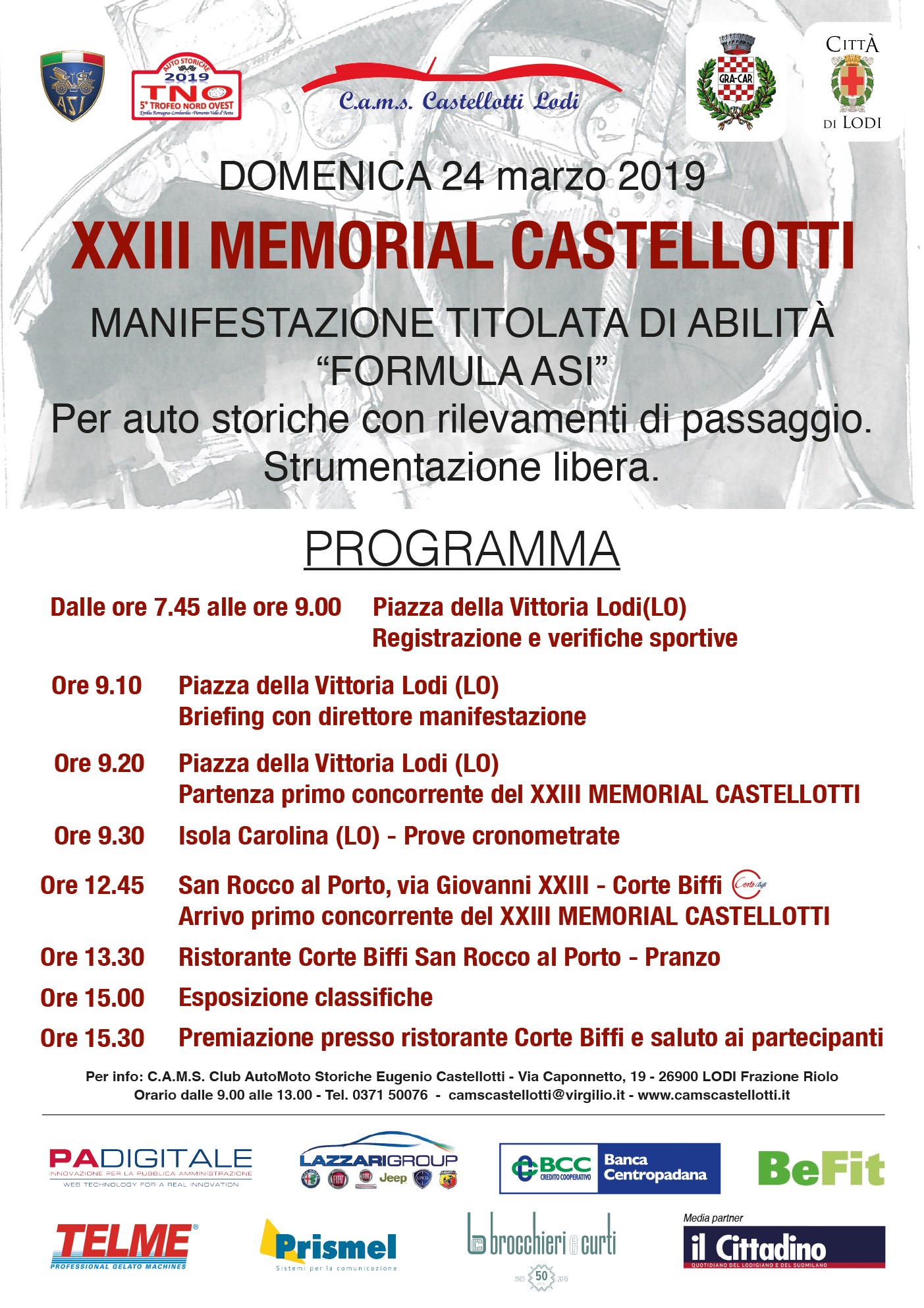 Tutti pronti per il XXIII Memorial Castellotti