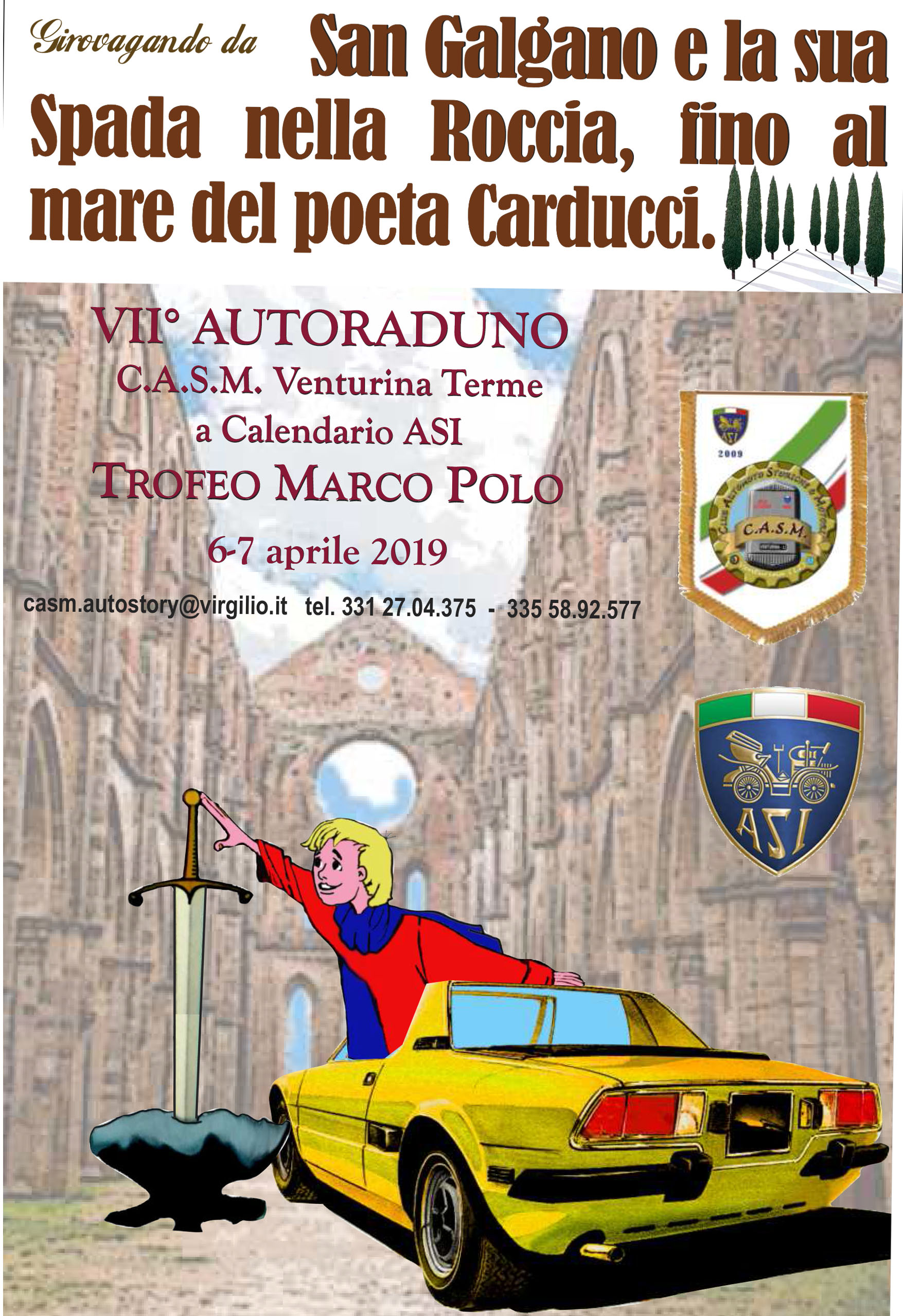 Tutto pronto per “San Galgano e la sua Spada nella Roccia, fino al mare del poeta Carducci”