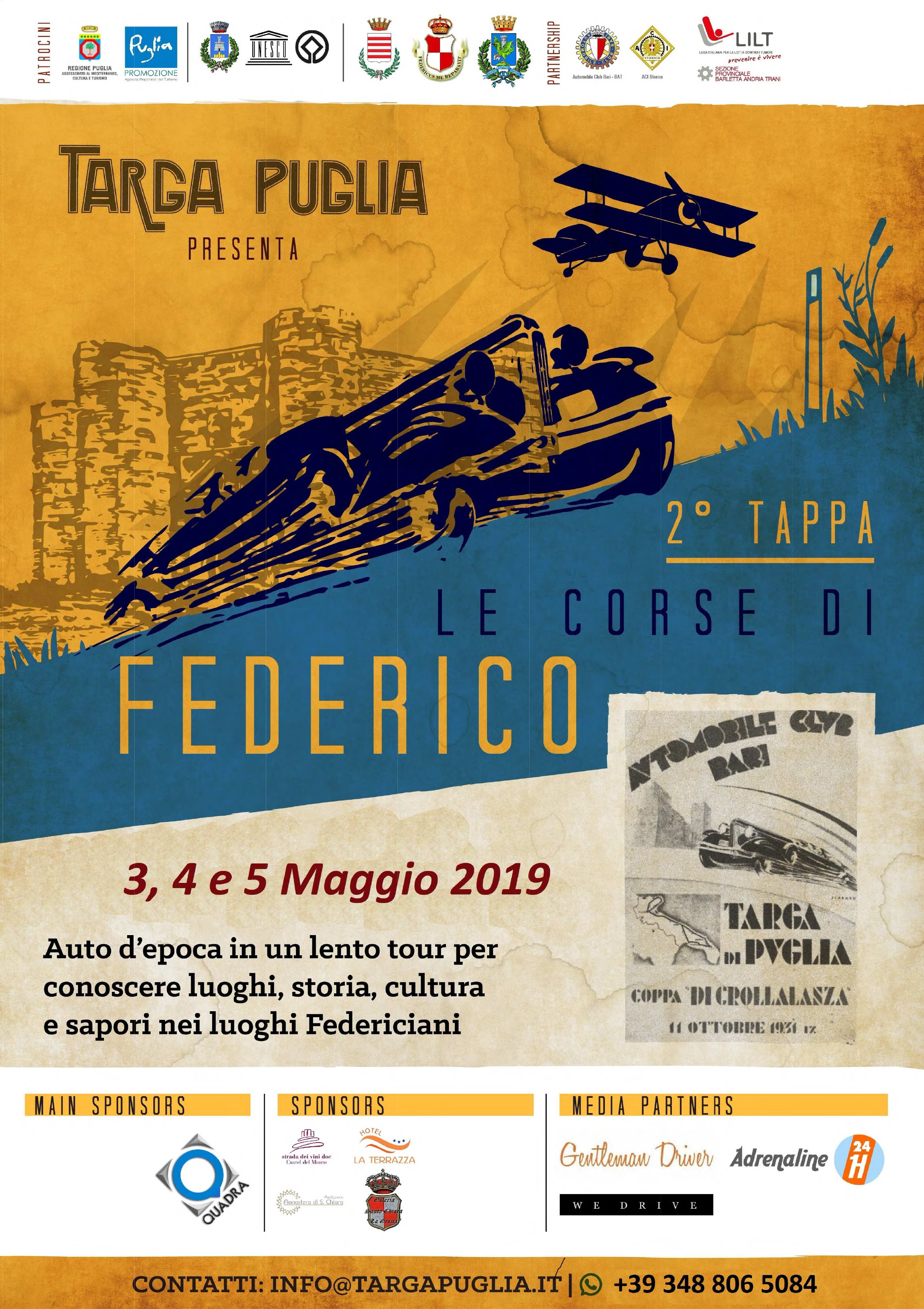 Targa Puglia 2019 presenta “Le Corse di Federico”