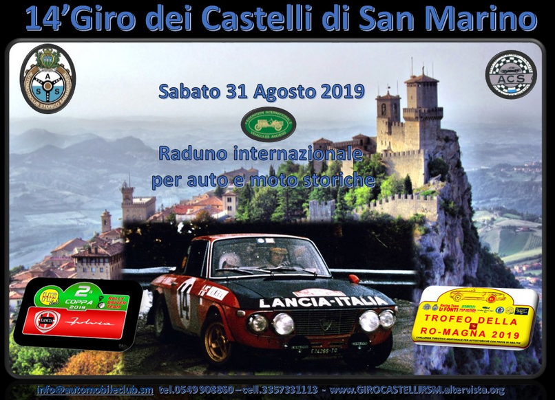 Giro dei Castelli di San Marino 2019: al via sabato 31 Agosto