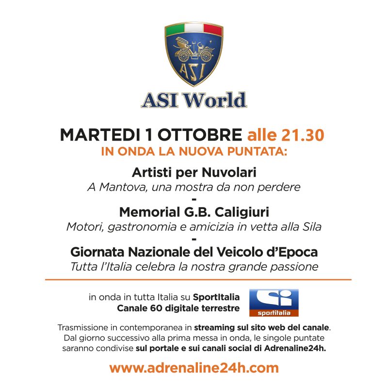 ASI World, martedì 1 Ottobre la nuova attesissima puntata!!