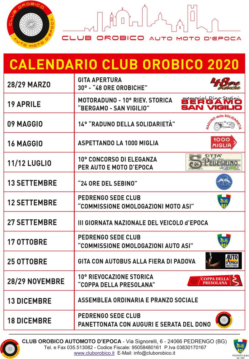 Club Orobico: un anno di grandi successi e un 2020 ricco di eventi!!!