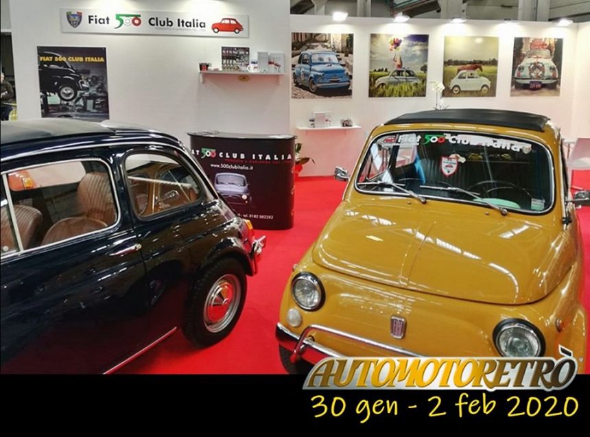 Il Fiat 500 Club Italia partecipa ad Automotoretrò