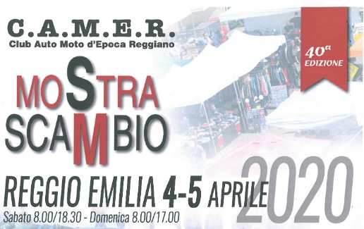 Sabato 4 e domenica 5 aprile 2020 torna la Mostra Scambio di Reggio Emilia