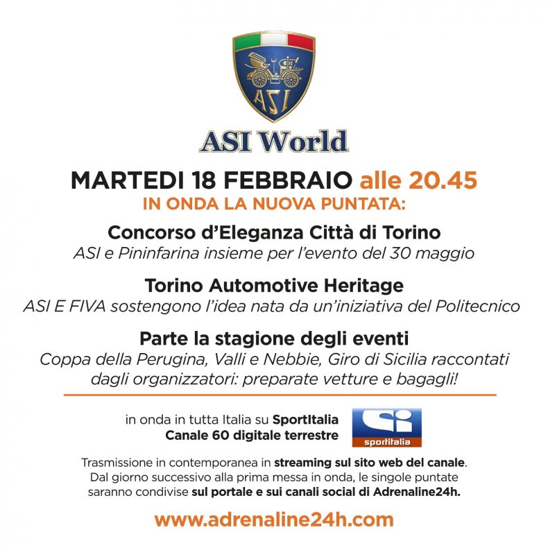 ASI World, martedì 18 febbraio la nuova e attesa puntata