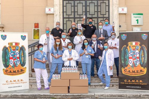 Il CAMER Club ha consegnato all’Azienda USL IRCCS di Reggio Emilia 1.800 flaconi di gel alcolico disinfettante