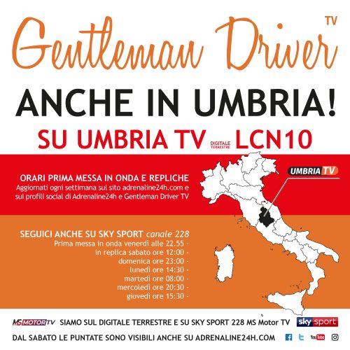 Gentleman Driver sarà visibile in Umbria anche sul Digitale Terrestre!!!