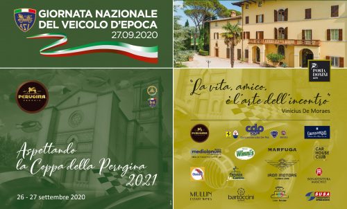 Il CAMEP di Perugia festeggia la Giornata Nazionale del Veicolo d’Epoca durante l’evento “Aspettando la Coppa della Perugina 2021”.