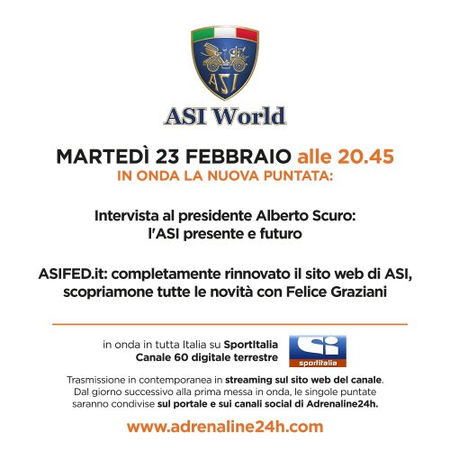 ASI World, martedì 23 Febbraio la nuova e attesa puntata!!!