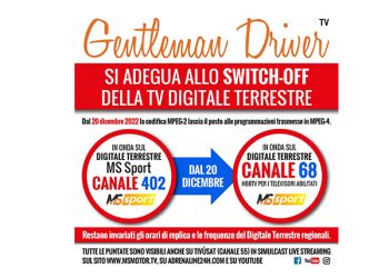 Gentleman Driver TV è ora visibile in tutta Italia al canale 68 MS Sport del Digitale Terrestre!!!