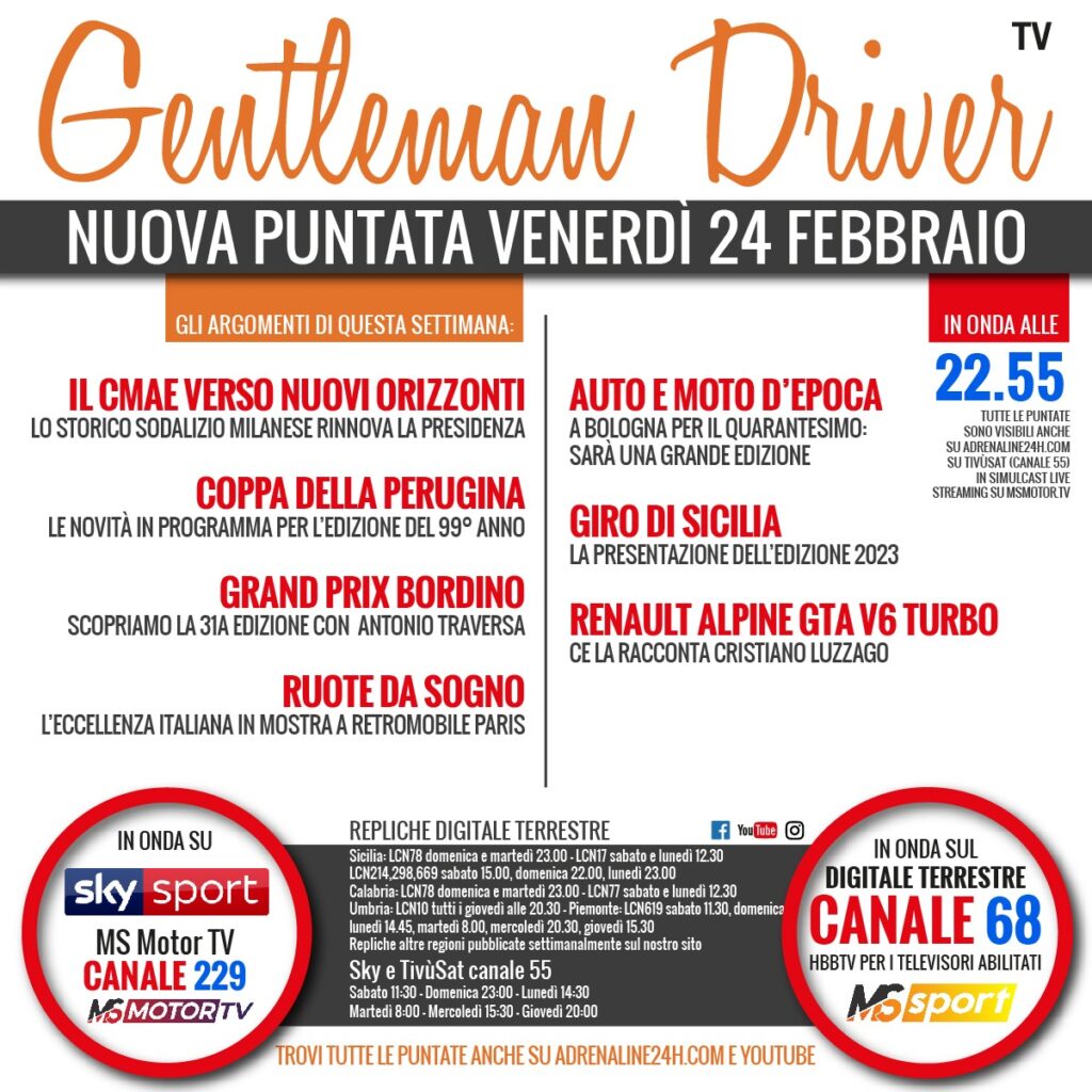 gentleman driver nuova puntata