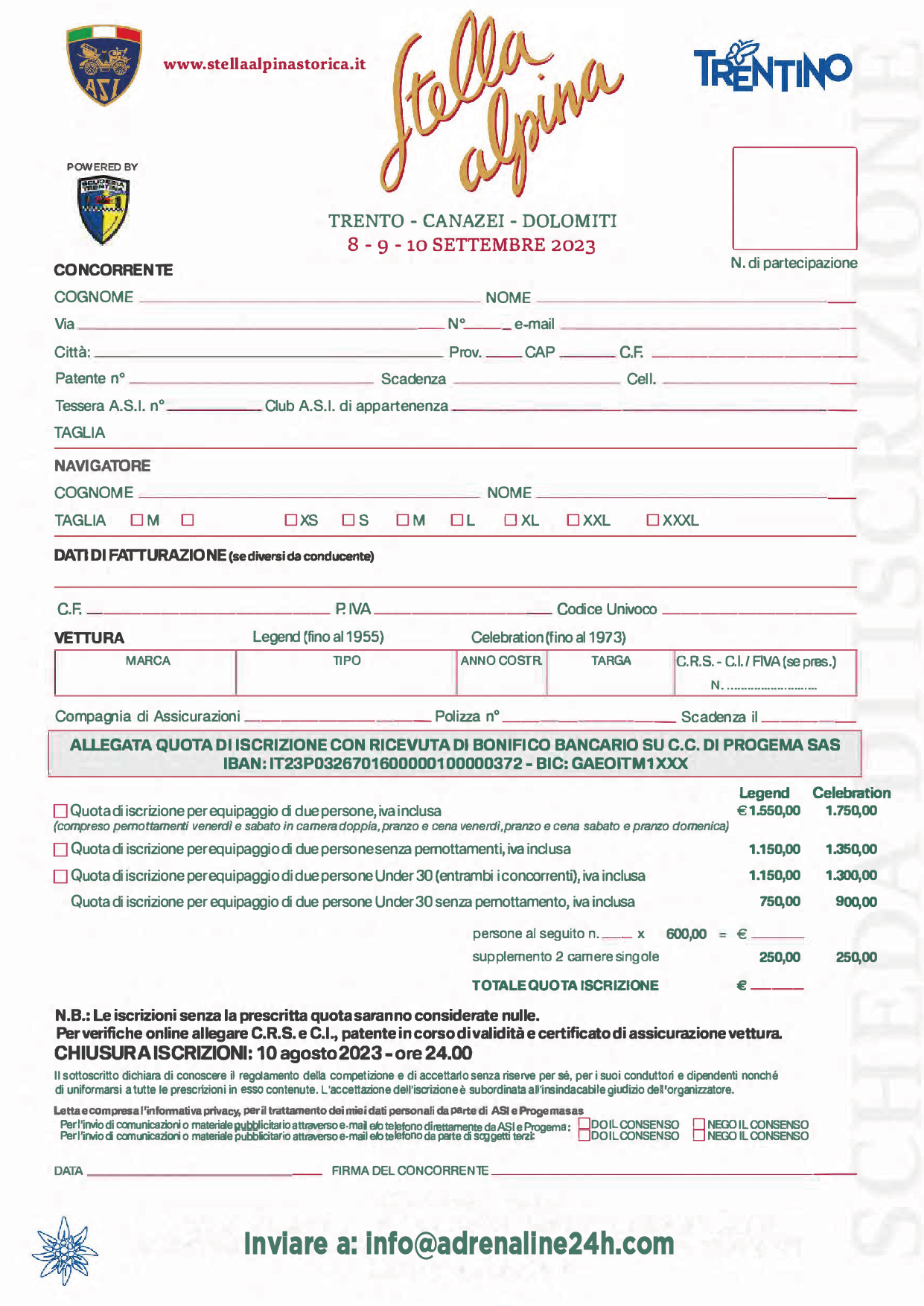 Modulo Iscrizione Stella Alpina A24h-01
